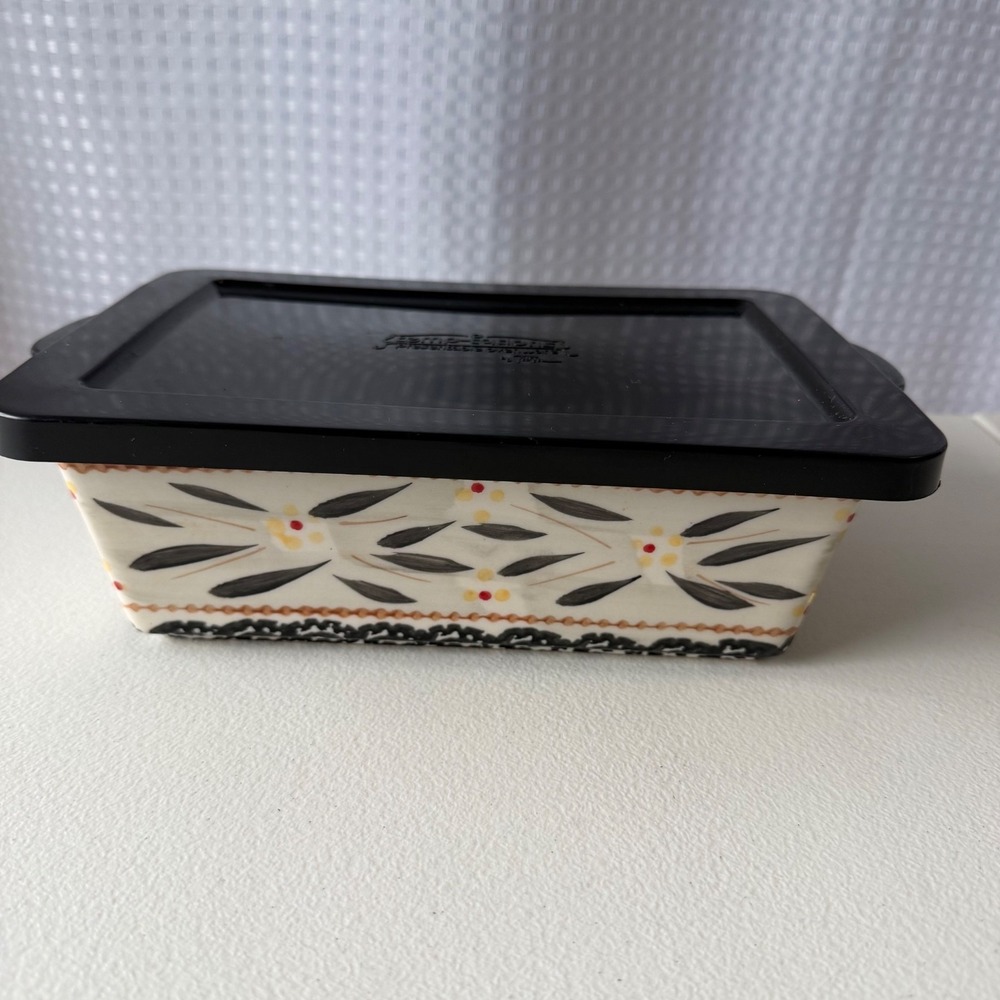 Temp-Tations Old World By Tara 1.5 QT Rectangle Baking Dish Bread Casserole